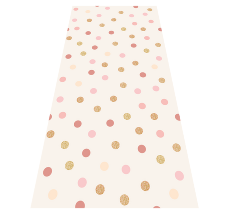 Tapis vinyle chambre motif de points roses irréguliers - TenStickers