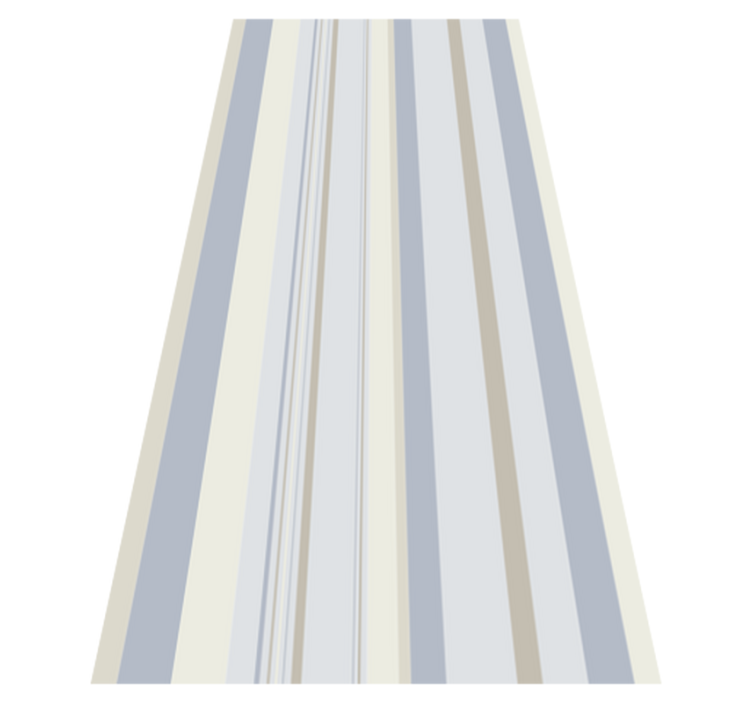 Tapis vinyle chambre rayures bleues et beiges 80's - TenStickers