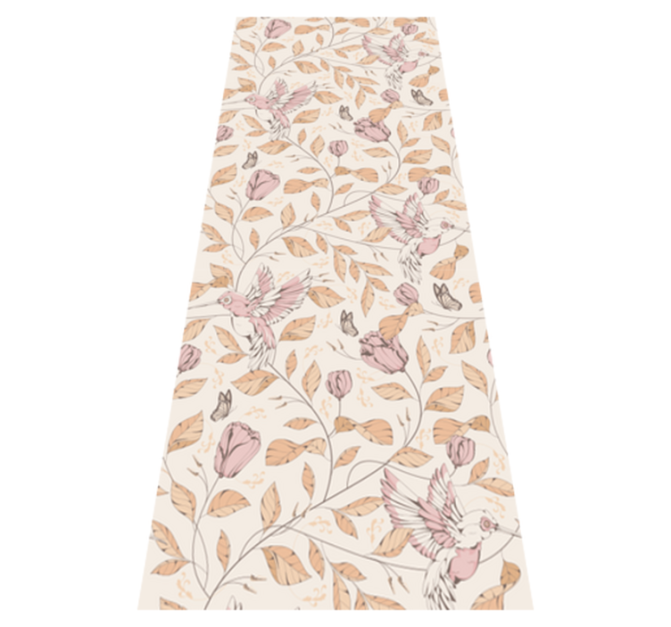 Tapis vinyle chambre motif tulipes couleurs beiges - TenStickers