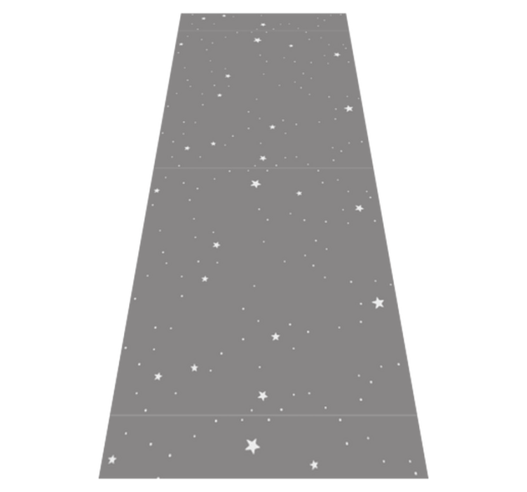 Tapis vinyle chambre étoiles blanches sur fond gris - TenStickers