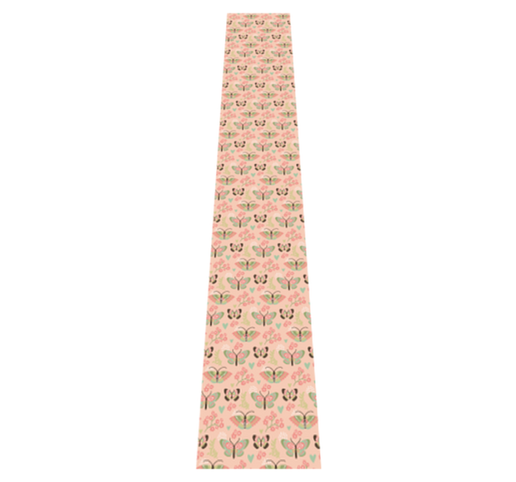 Tapis vinyle chambre teintes neutres avec papillons - TenStickers