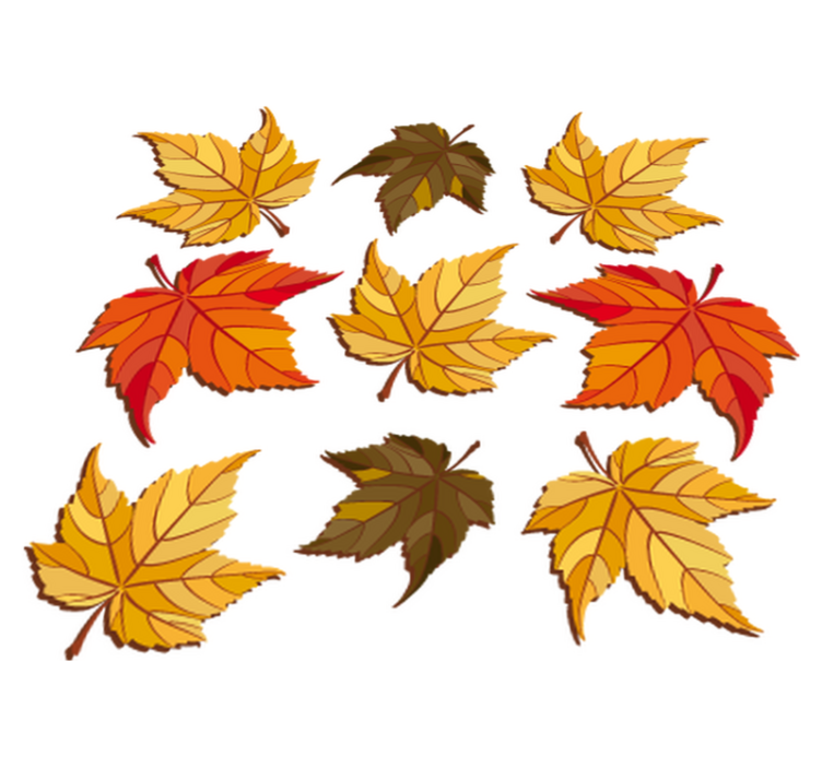 Tapis vinyle nature feuilles d'automne - TenStickers