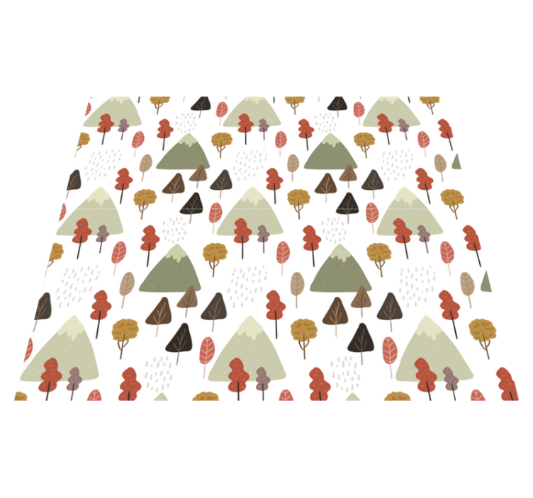 Tapis vinyle nature motifs d'arbres fantaisie - TenStickers
