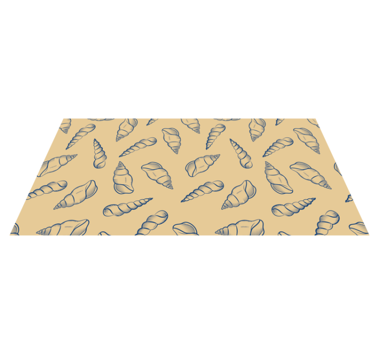 Tapis vinyle nature motif coquillage - TenStickers