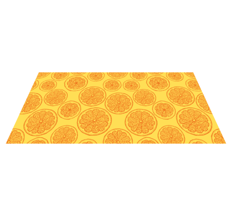 Tapis vinyle nature motif tranche de citron - TenStickers