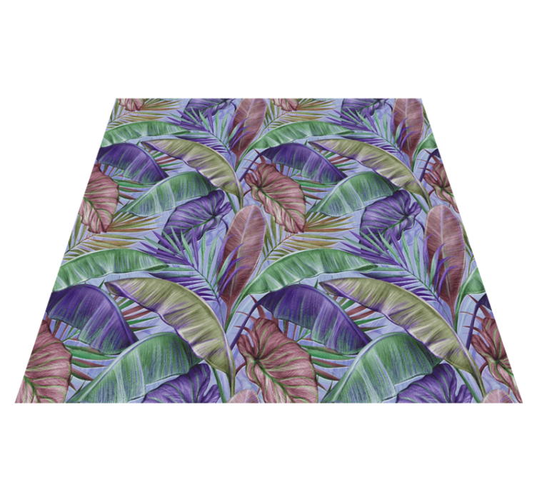 Tapis vinyle nature feuilles tropicales - TenStickers