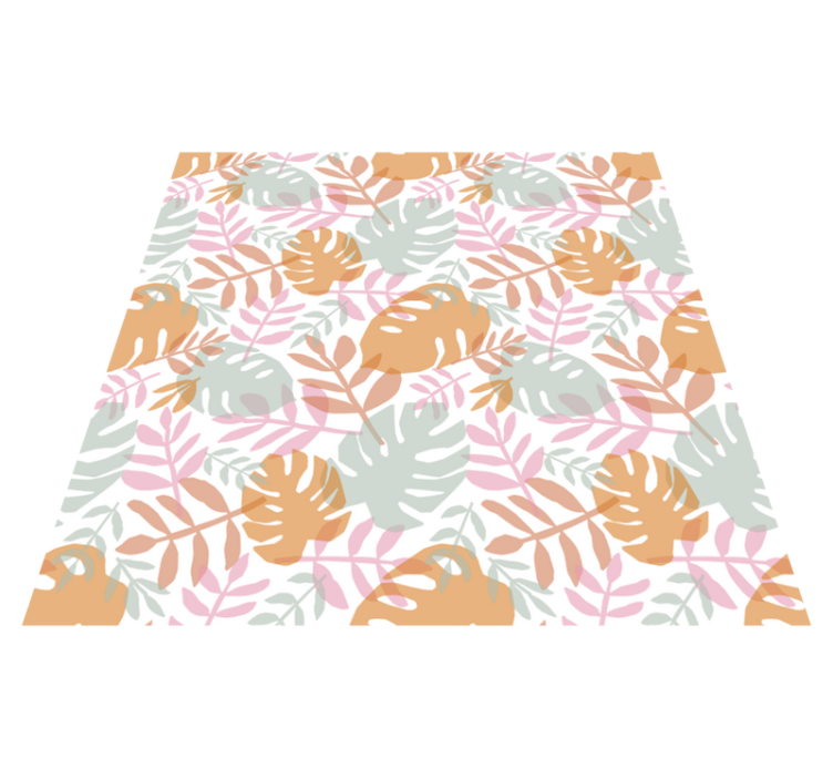 Tapis vinyle nature motif de feuilles verdoyantes - TenStickers