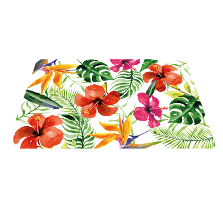 Tapis vinyle fleurs et plantes monstera délicieuse - TenStickers