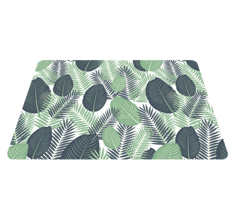Tapis vinyle fleurs et plantes végétation verte jungle - TenStickers