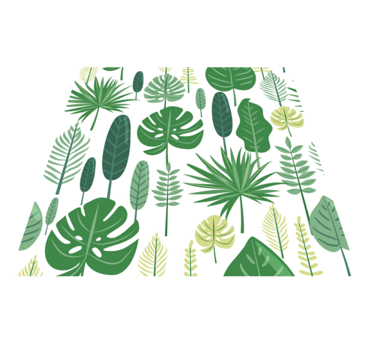 Tapis vinyle fleurs et plantes monstera décoratif - TenStickers