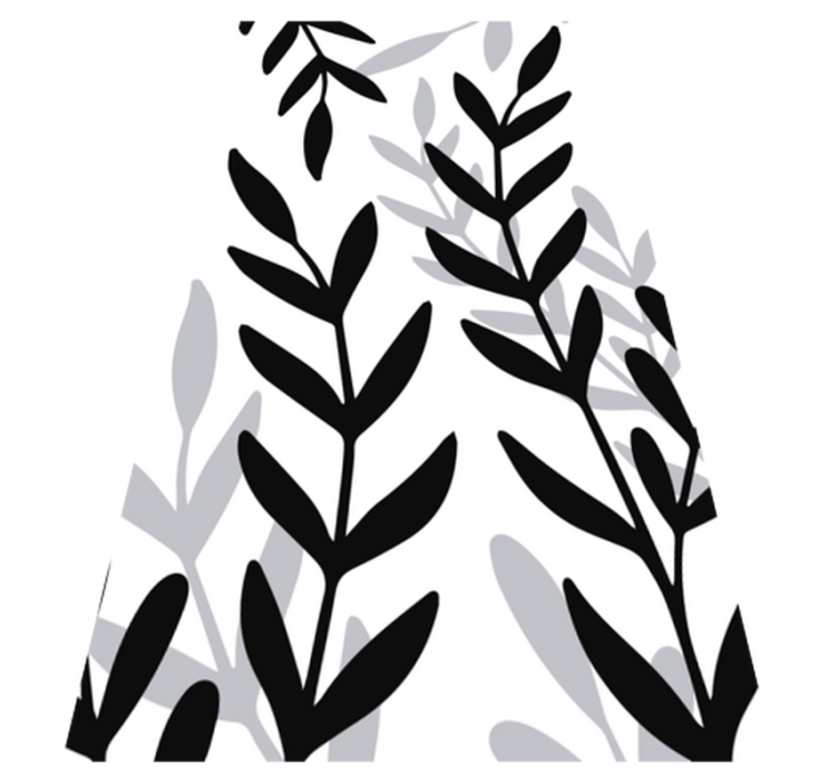 Tapis vinyle fleurs et plantes en vinyle translucide - TenStickers