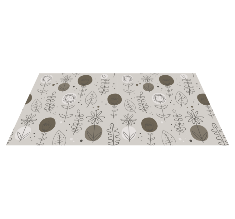 Tapis vinyle fleurs et plantes motifs couleurs naturelles - TenStickers