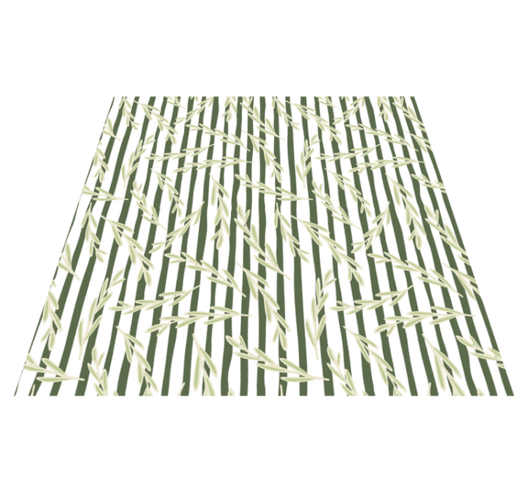 Tapis vinyle fleurs et plantes motifs de feuilles fines - TenStickers