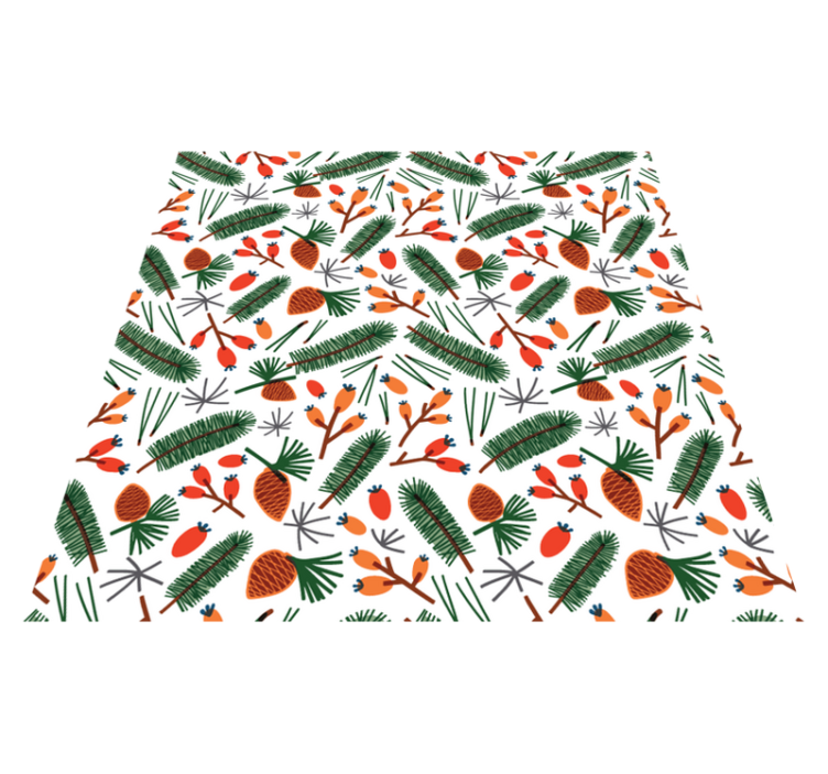 Tapis vinyle fleurs et plantes motifs feuilles automne - TenStickers