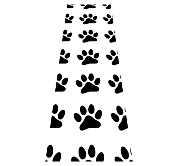 Tapis vinyle chambre empreintes de pattes blanches - TenStickers