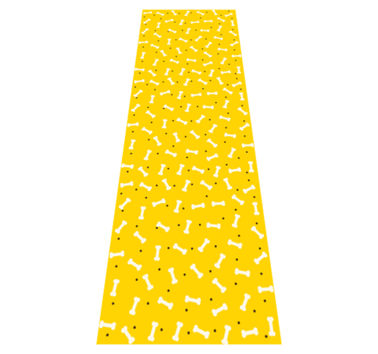 Tapis vinyle chambre motif os de chien jaune mignon - TenStickers