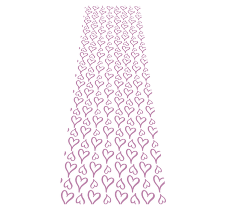 Tapis vinyle chambre icônes de cœurs roses illustrés - TenStickers