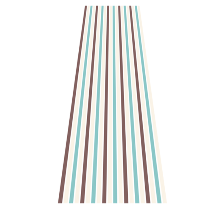 Tapis vinyle chambre motif rétro bleu et blanc - TenStickers