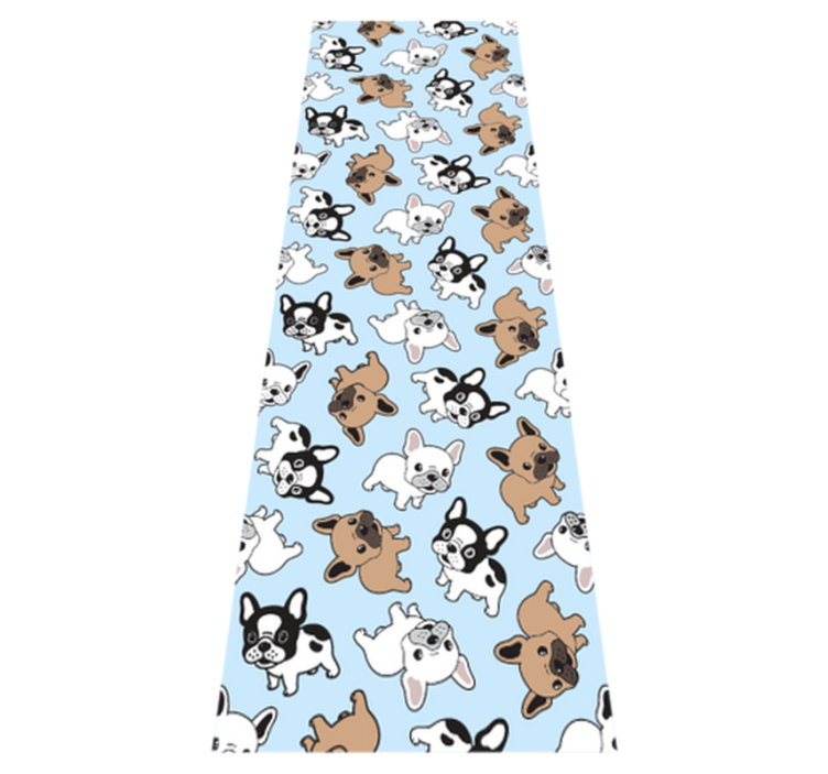 Tapis vinyle chambre motif bouledogue français - TenStickers