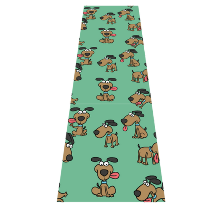 Tapis vinyle chambre style cartoon de chien drôle - TenStickers