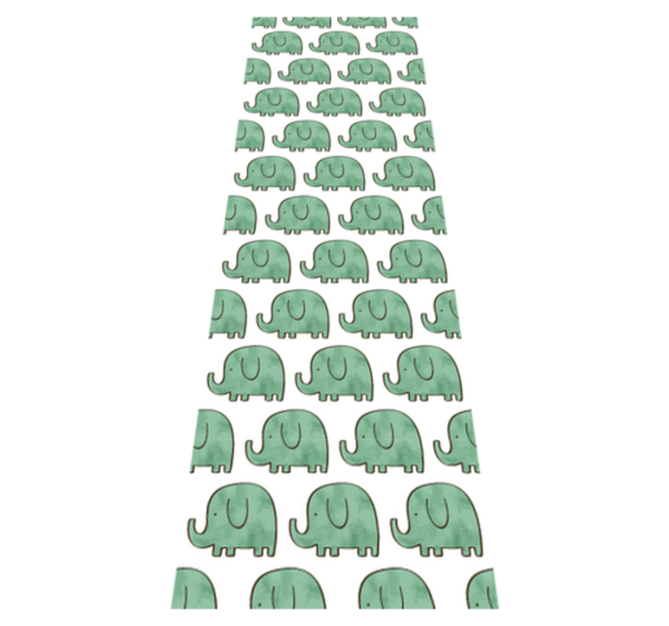 Tapis vinyle chambre motif avec des éléphants mignons - TenStickers