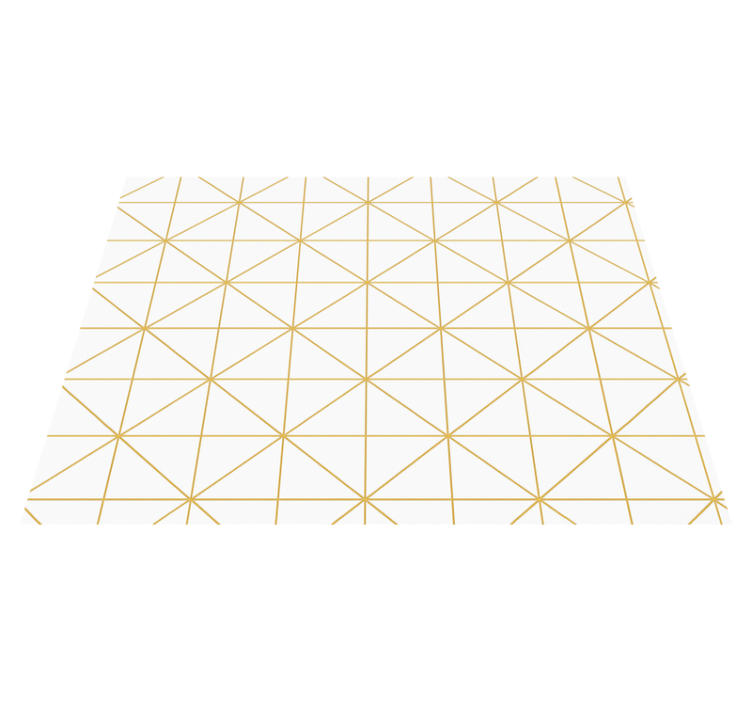 Tapis vinyle chambre géométrique doré - TenStickers