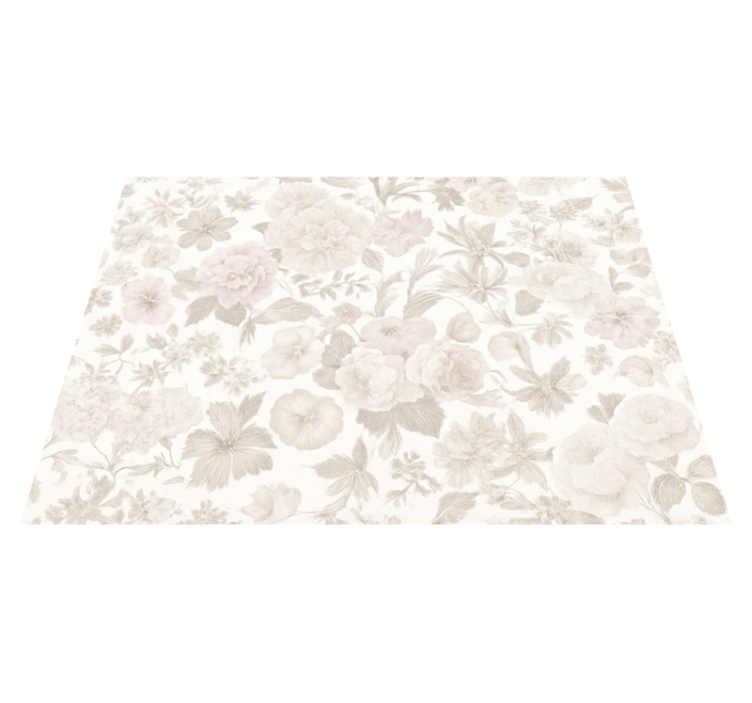 Tapis vinyle chambre fleuri vintage - TenStickers