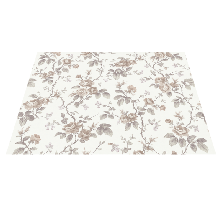 Tapis vinyle chambre fleurie vintage française - TenStickers