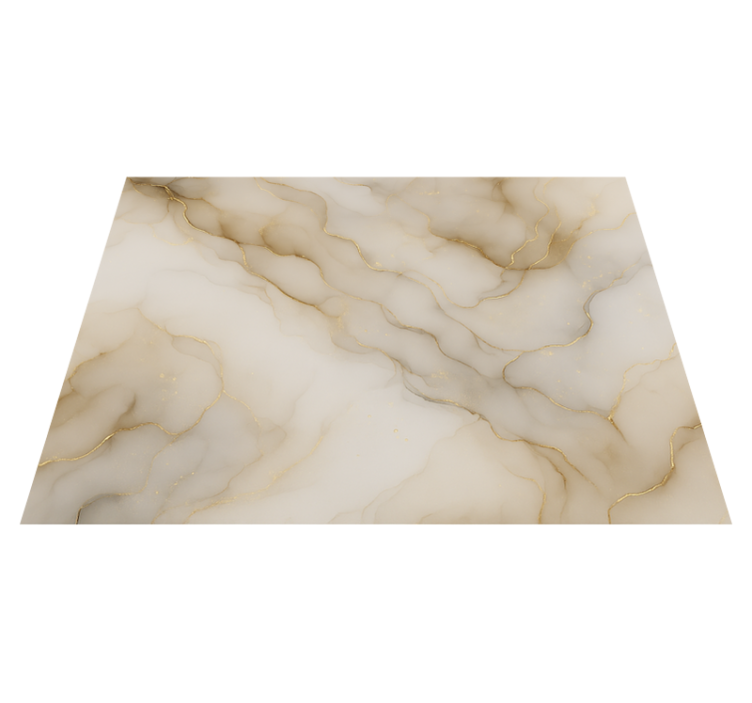 Tapis vinyle chambre marbre avec or - TenStickers