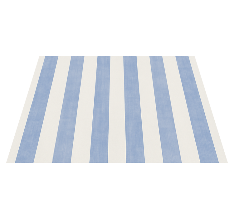 Tapis vinyle chambre rayures bleues et blanches - TenStickers