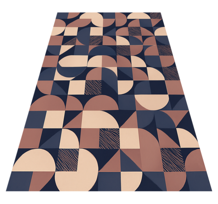 Tapis vinyle chambre design géométrique violet abstrait - TenStickers