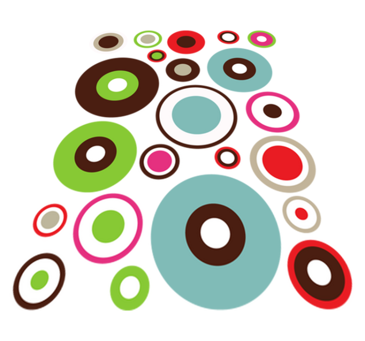 Tapis vinyle géométrique cercles simples - TenStickers