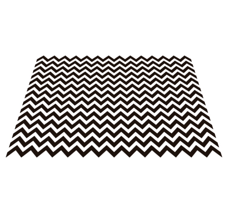 Tapis vinyle géométrique rayures zigzag - TenStickers