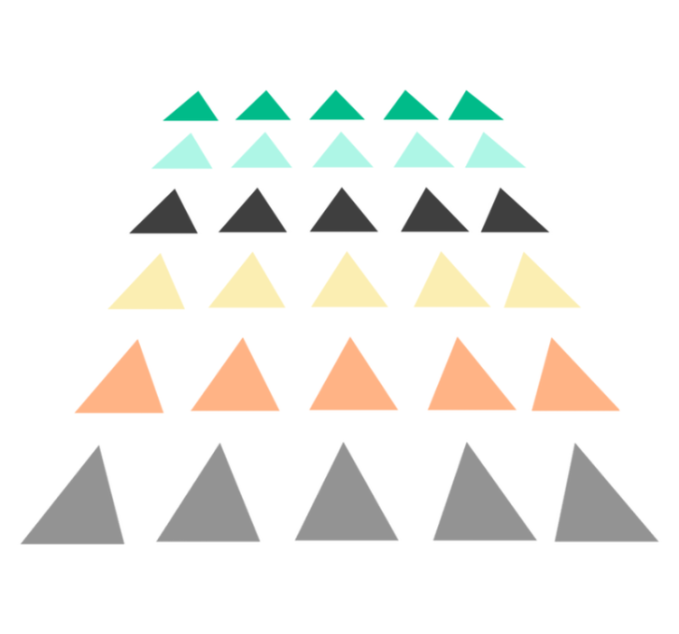 Tapis vinyle géométrique pack de 30 petits triangles - TenStickers