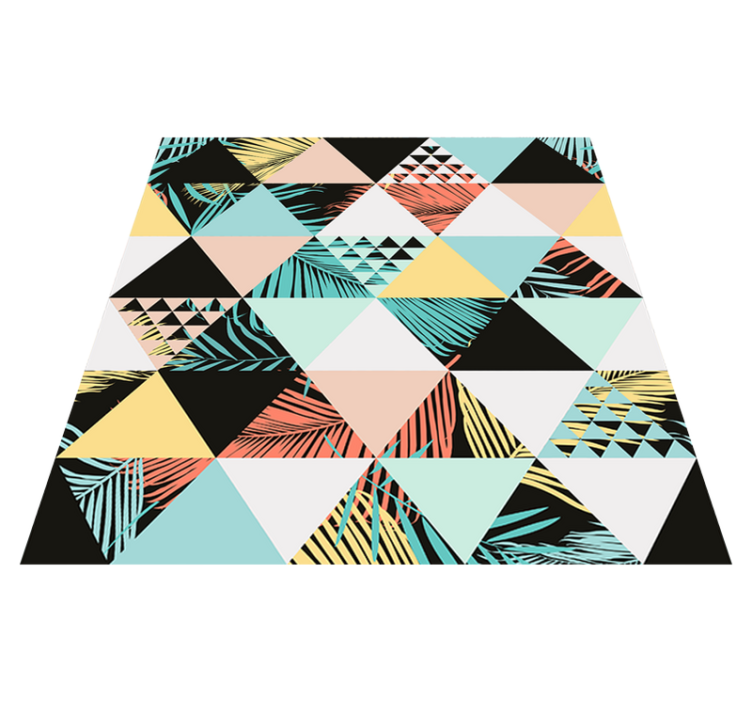 Tapis vinyle géométrique triangles jungle - TenStickers