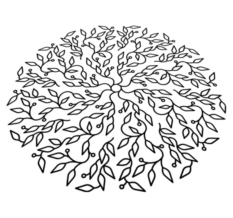 Tapis vinyle géométrique arbre de vie abstrait - TenStickers