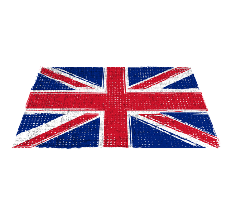 Tapis vinyle géométrique drapeau grunge uk - TenStickers