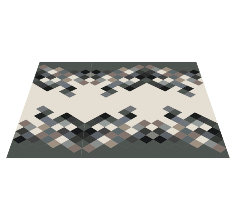 Tapis vinyle géométrique nuances de couleurs - TenStickers