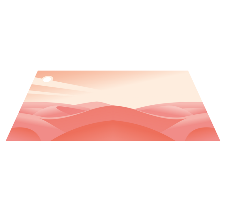 Tapis vinyle géométrique désert rose - TenStickers