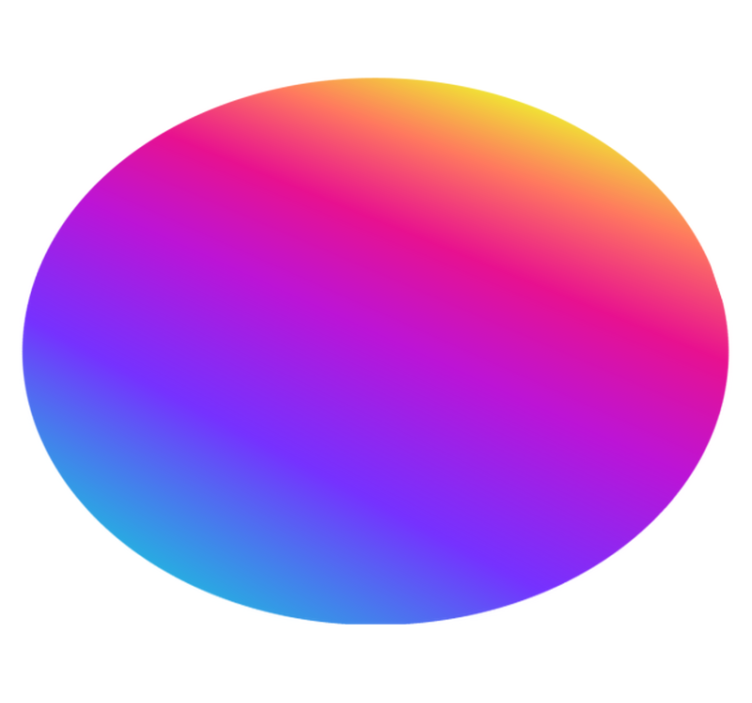 Tapis vinyle géométrique cercle dégradé coloré - TenStickers