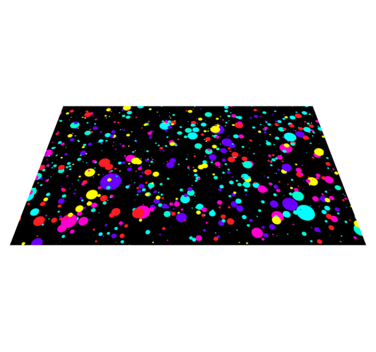 Tapis vinyle géométrique motif bulles colorées - TenStickers