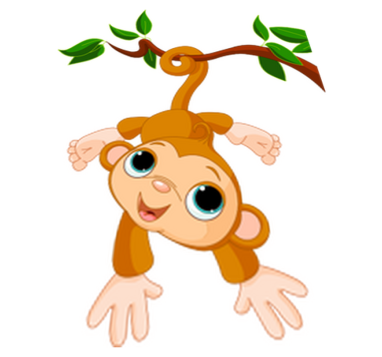 Tapis vinyle pour enfants singe heureux - TenStickers
