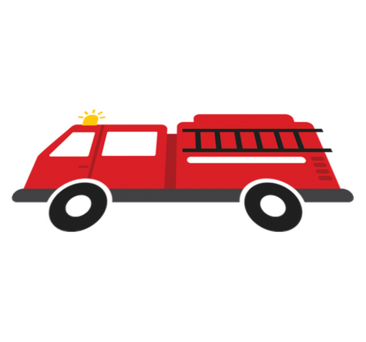 Tapis vinyle pour enfants camion de pompiers - TenStickers