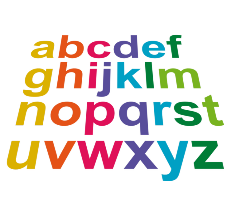 Tapis vinyle pour enfants abécédaire couleurs minimalistes - TenStickers