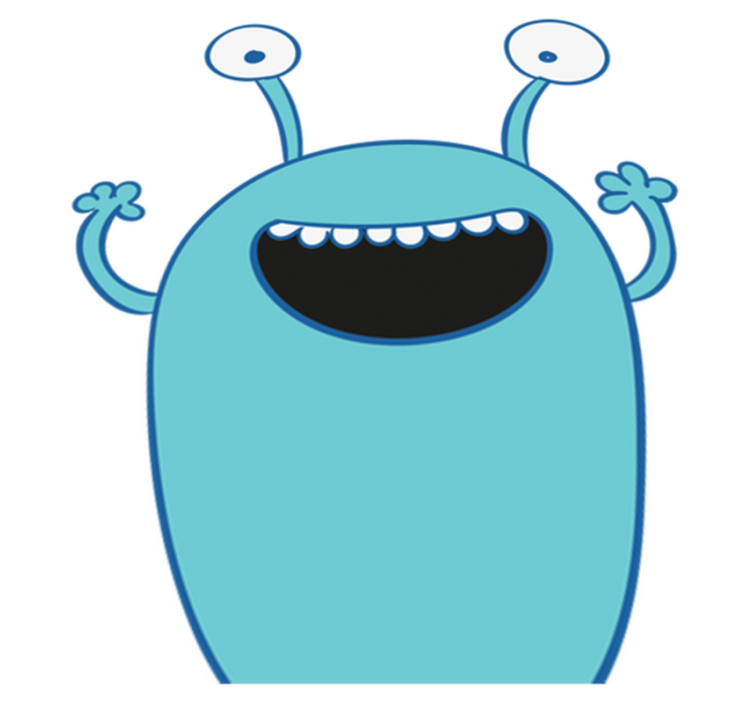 Tapis vinyle pour enfants monstre bleu - TenStickers