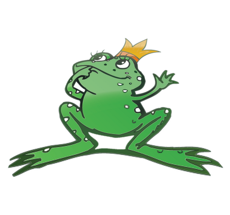 Tapis vinyle pour enfants grenouille royale - TenStickers