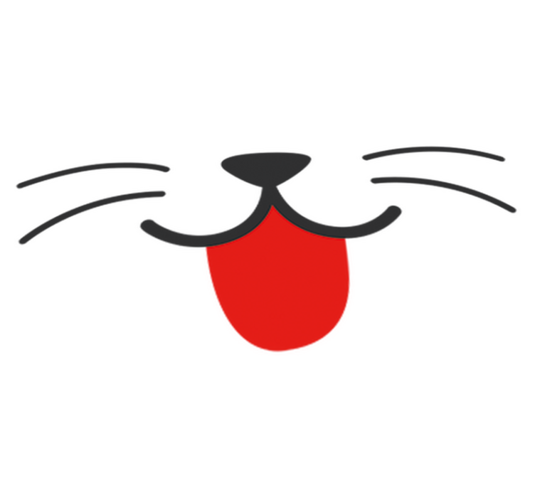 Tapis vinyle pour enfants bouche et nez de chat - TenStickers
