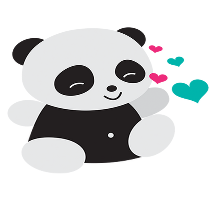 Tapis vinyle pour enfants ours panda adorable - TenStickers