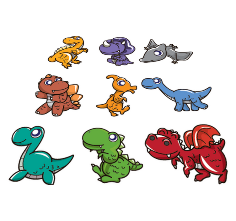 Tapis vinyle pour enfants stickers dinosaures bébés - TenStickers