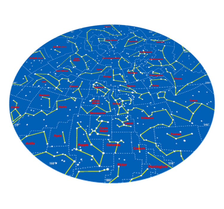 Tapis vinyle pour enfants constellations de l'hémisphère sud - TenStickers